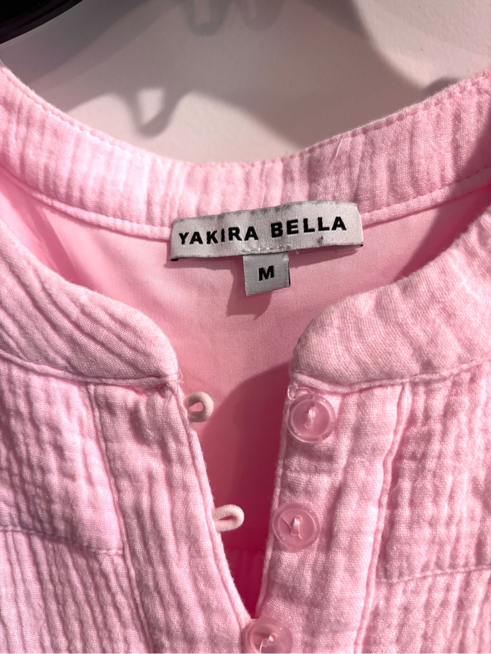 NEW MIDI LENGTH YAKIRA BELLA PINk LIGHTWEIGHT COTTON DRESS LONG SLEEVE SZ M - Picture 10 of 10